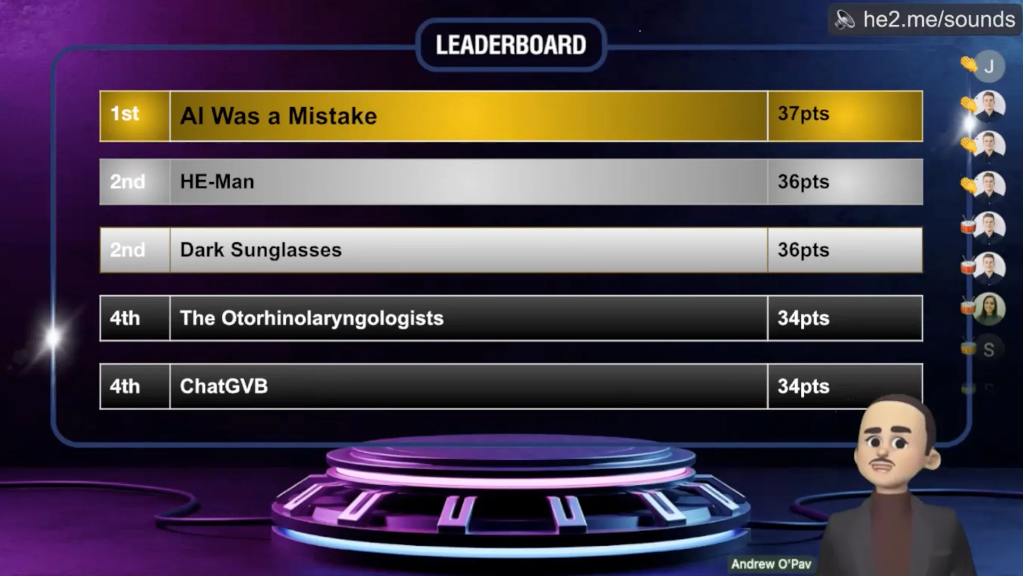 Drumroll… Clap clap clap