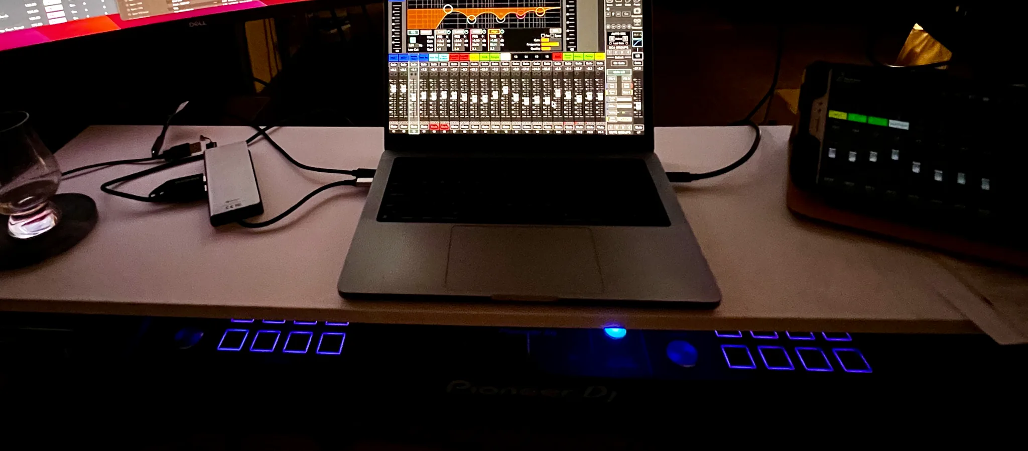 There’s my XDJ-RX2 controller, peering out from its underground lair…